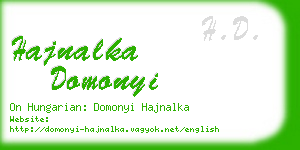 hajnalka domonyi business card